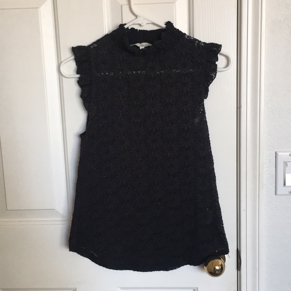 Black knit blouse